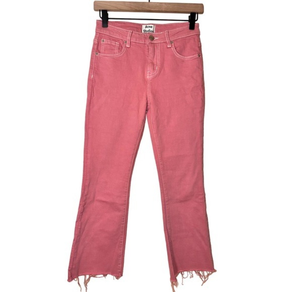 Acne Studios Straight Leg Jeans‎ In Pink Salmon Size 28